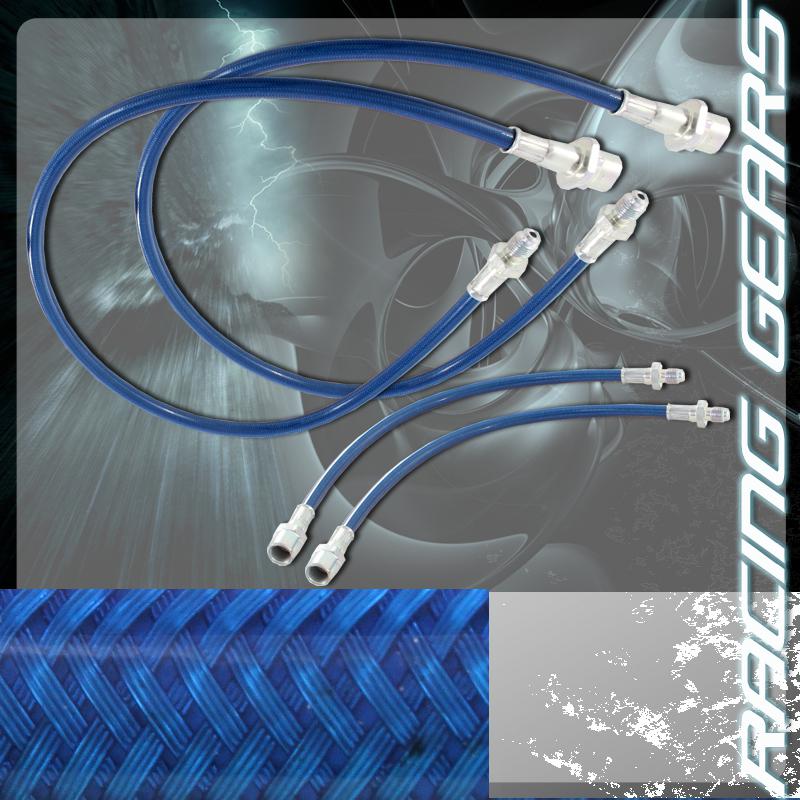 90-99 toyota mr-2 w20 sw20 blue front + rear stainless steel hose brake lines