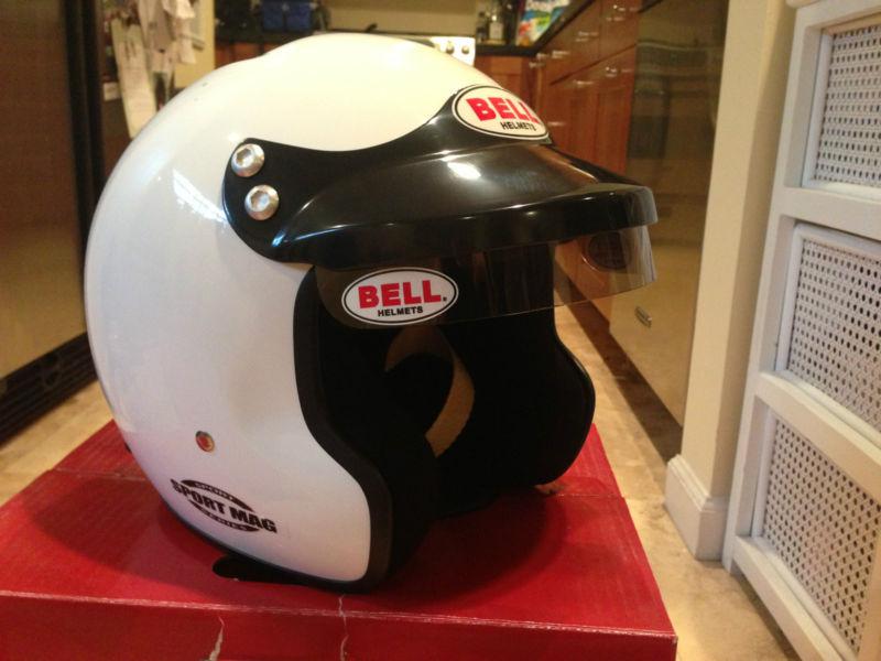 Bell sport mag racing helmet white large