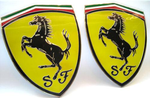 Ferrari scuderia fender shields badges 308,328,348,355,430,360,550,tr,512,456