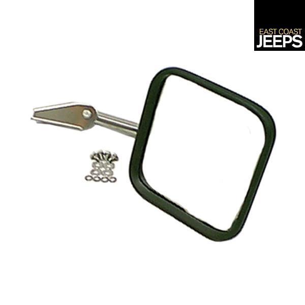 11005.04 rugged ridge mirror head and arm, stainless steel, right side, 55-86