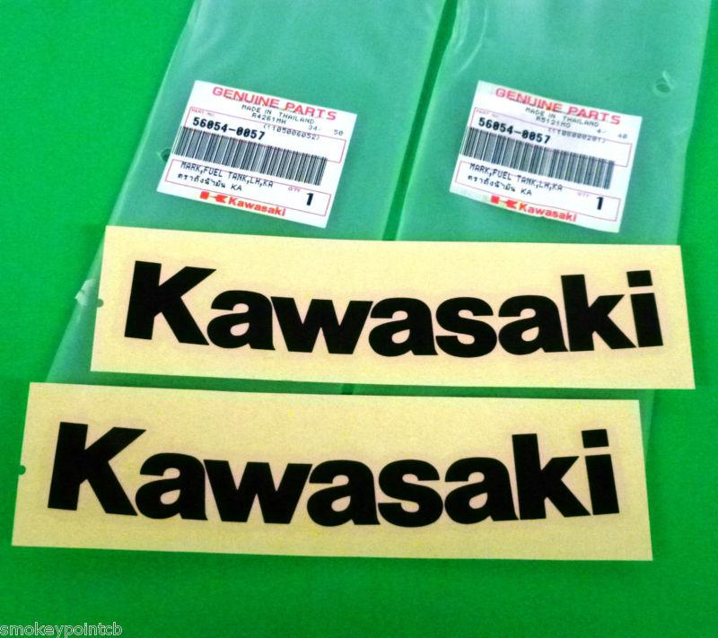 New set black tank body emblems decals genuine kawasaki 56054-0057         e0116