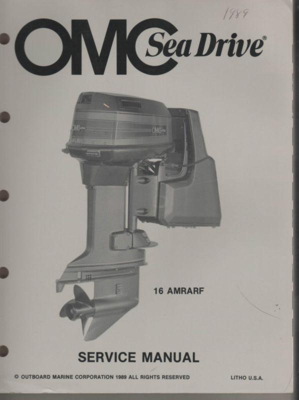 1989 omc sea drive service manual - pn 507762  - 16 amrarf - nice