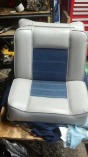 Wise back to back lounge marine boat seat very blue & grey,  no box 