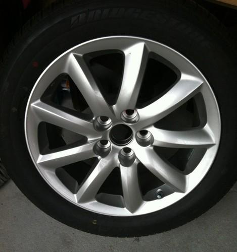 07 08 09 10 11 lexus ls460 wheel alloy 18x7-1/2 9 spoke with bridgestone tire