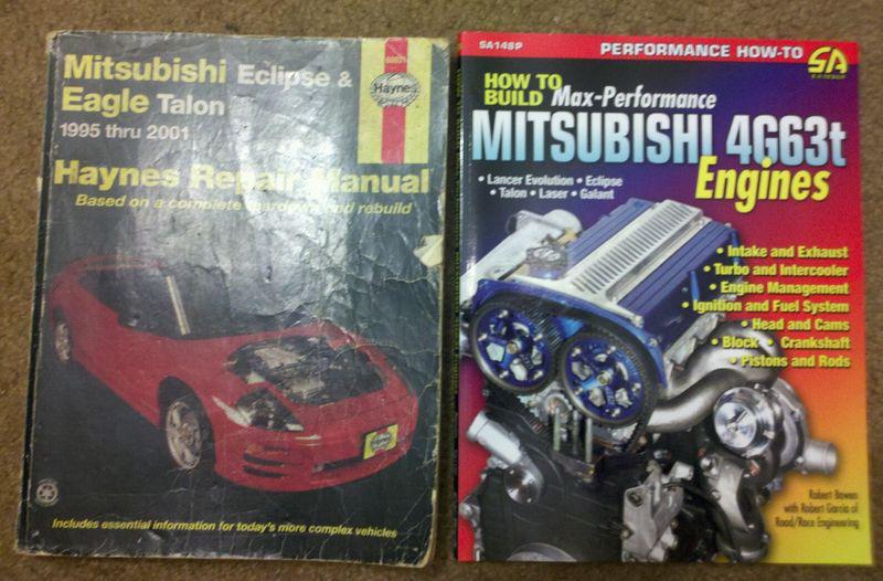 Mitsubishi book lot. haynes repair manual and max performance 4g63