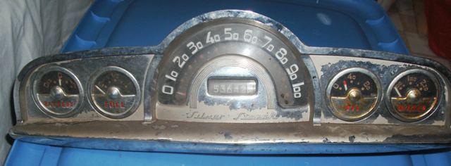 1949 pontiac silver streak gauge cluster instrument panel 