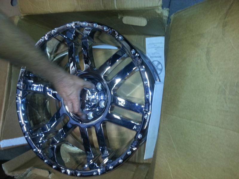 Eagle 20 inch rims chrome very nice set of four!!!!!!  for lifted truck only!!!