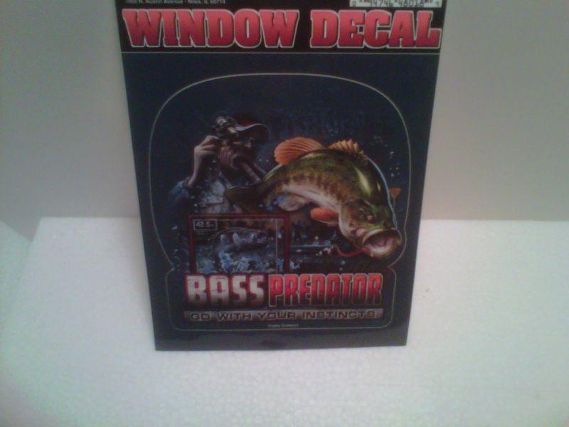 Brand new bass predator window decal