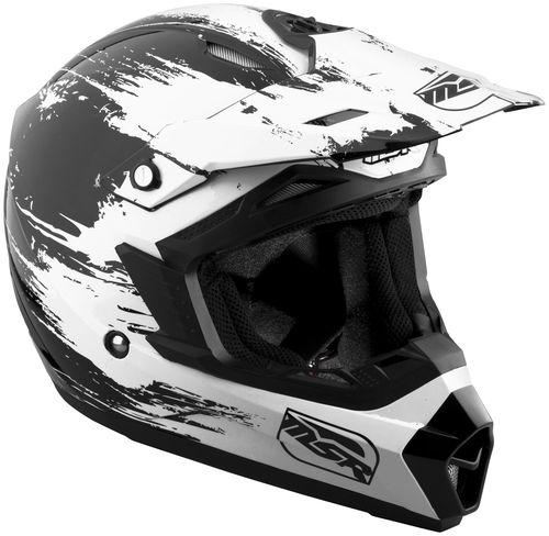 Msr m13 assault motocross helmet black white x-small
