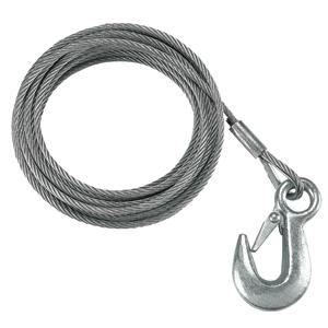 Fulton 3/16" x 25' galvanized winch cable - 4,200 lbs. breaking strengthpart#