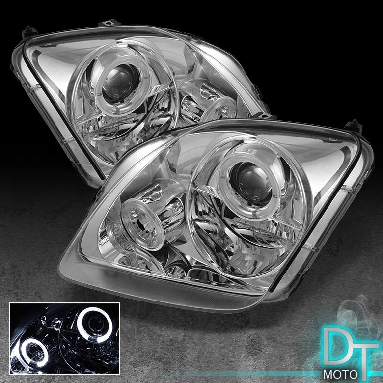 97-02 honda prelude dual halo projector headlights lamps lights left+right pair