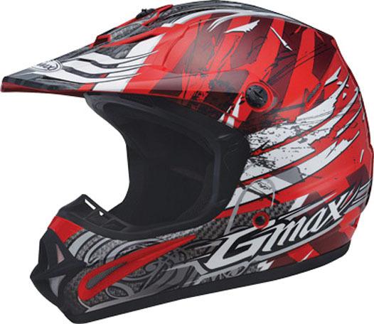 Gmax youth gm46y-1 shredder helmet red white l/large