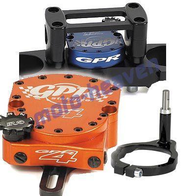 Gpr v4 dirt steering damper kawasaki klx450 r 08-11 fat bar pro kit orange 0062
