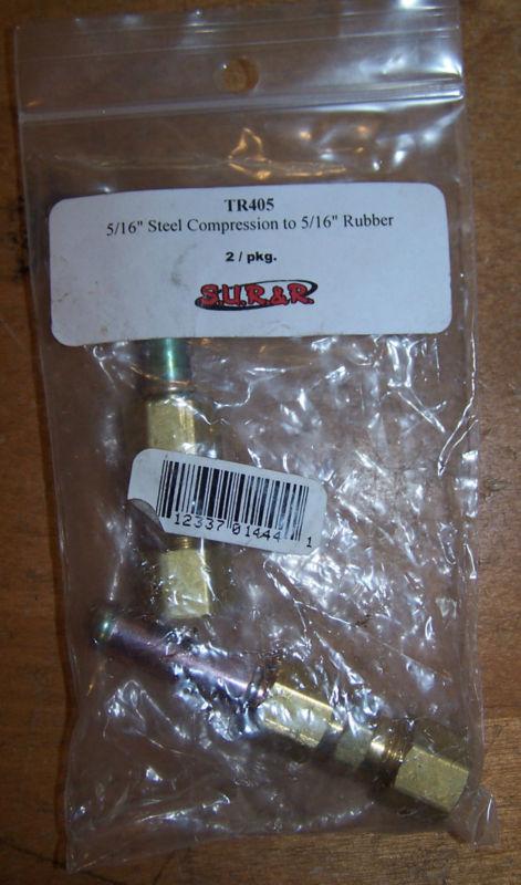 Sur&r tr405 5/16 steel compression 5/16 rubber transmission fuel line adaptor 