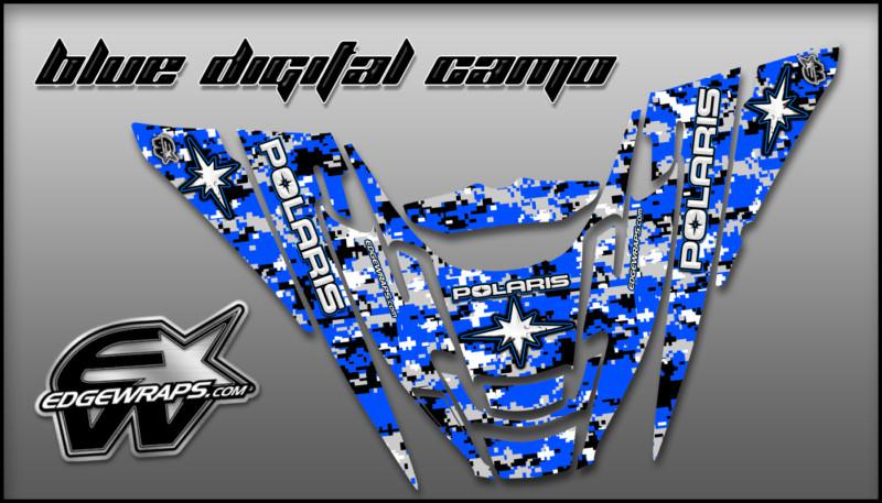 Polaris edge 02-10 rmk xc pro-x custom graphics -  blue digital camo