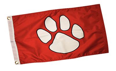 Paws aboard 4100 paw print flag red
