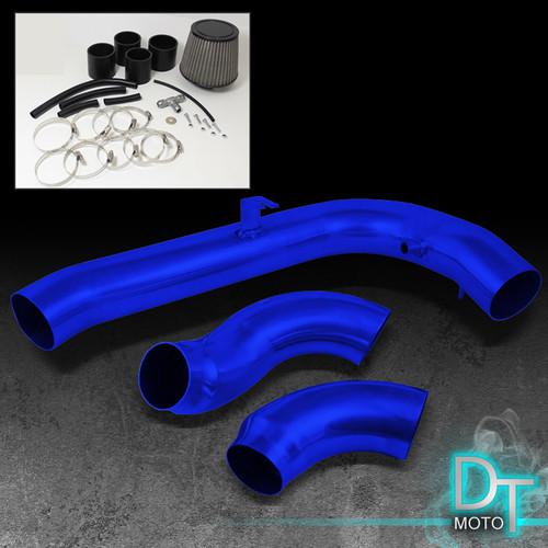 Stainless washable cone filter + cold air intake 97-98 240sx s14 blue aluminum