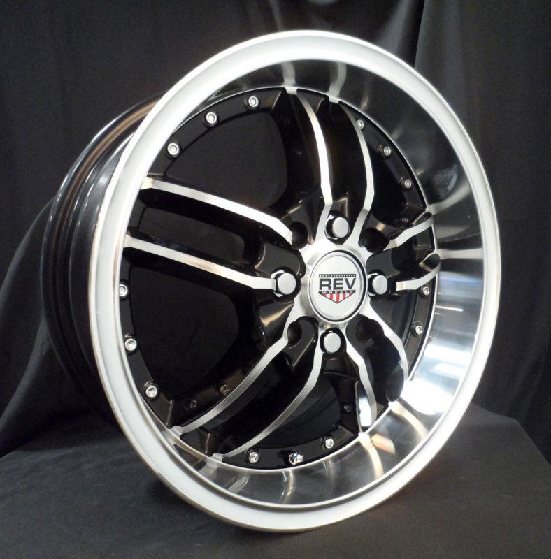 17" black rev wheels subaru wrx sti legacy gt 3.6r impreza forester 5x100 awd