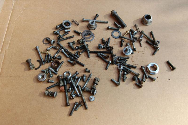 2004 ktm 450sx 450 sx assorted fasteners, nuts, bolts, washers, springs.
