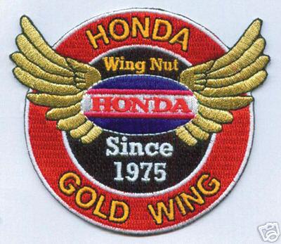 Honda gold wing 3 inch patch.unique. nice!! new!!