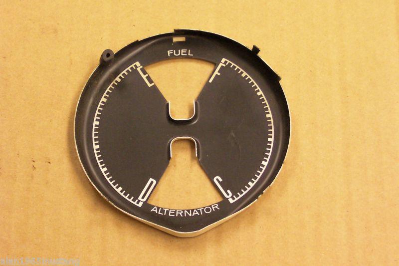 Used oem 68 1968 mustang coupe conv fb no-tach fuel/alt instrument gauge bezel 