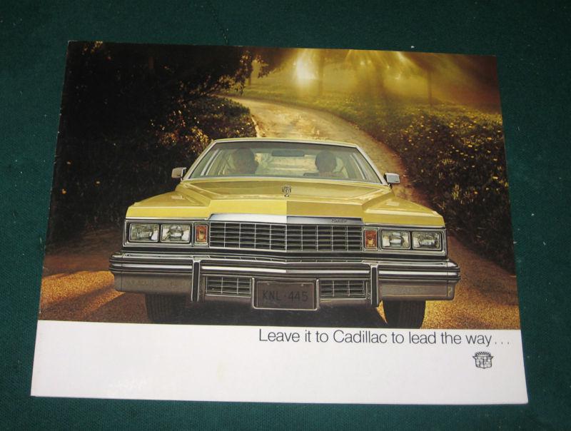 1977 cadillac full line sales mailer; seville; fleetwood; deville; limousine; 8p