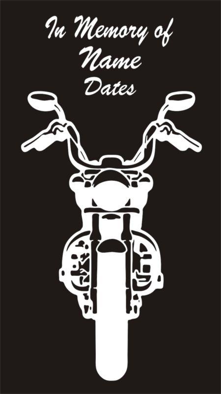 In memory of motorcycle biker harley fatboy vinyl decal window sticker
