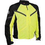 New firstgear rush-mesh mens poly/textile jacket, day-glow yellow/black, small