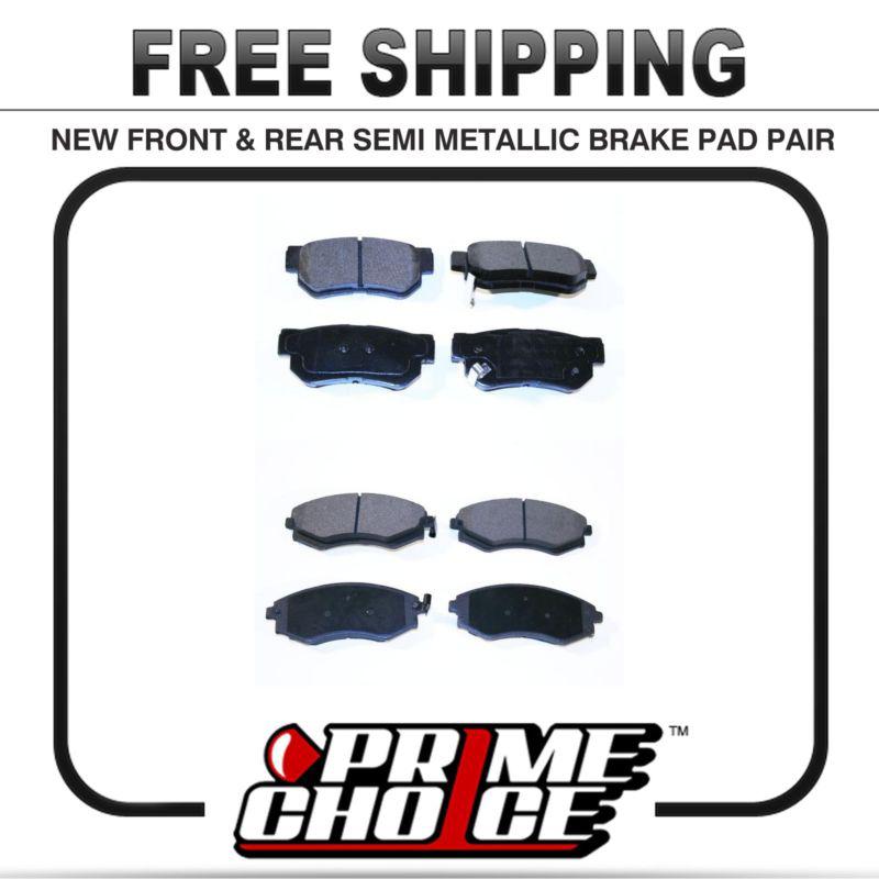 Premium front & rear metallic disc brake pads 2 full complete sets 4 pair 8 pads