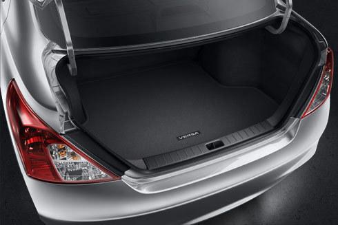 Nissan 2012-2014 versa sedan black carpet cargo trunk mat