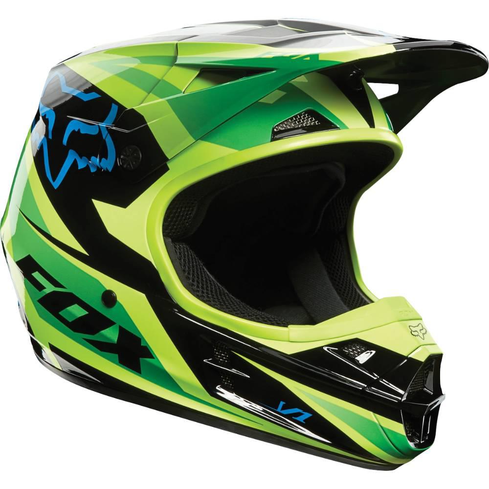 Fox racing 2014 v1 race helmet - green