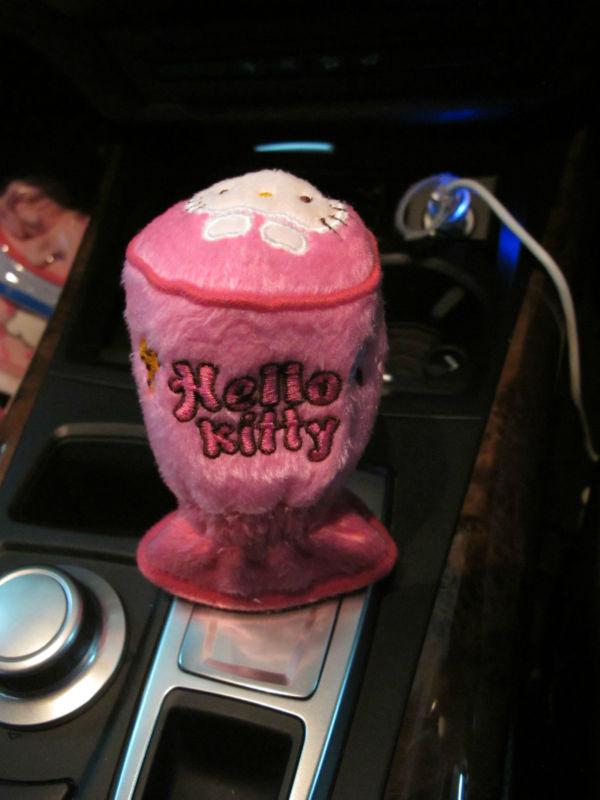 Hello kitty car accessory: manual gear shift knob cover pink (set beetle)