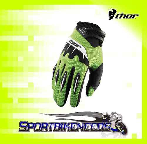 Thor 2012 spectrum gloves green motocross x-small xs