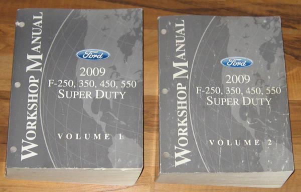 2009 ford truck f-250 f-350 f-450 f-550 super duty service manual set_gas/diesel