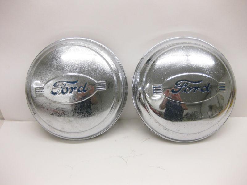 1946 ford 47 48 dog dish center hubcaps see hotrod oem ratrod reasonable   