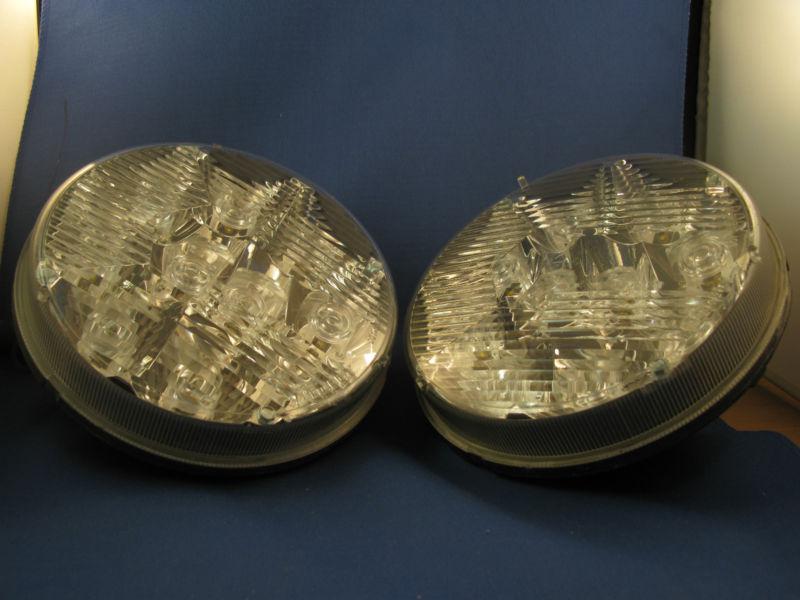 Pair of nos military truck lite 24 volt 7" led headlights humvee, jeep 7inch