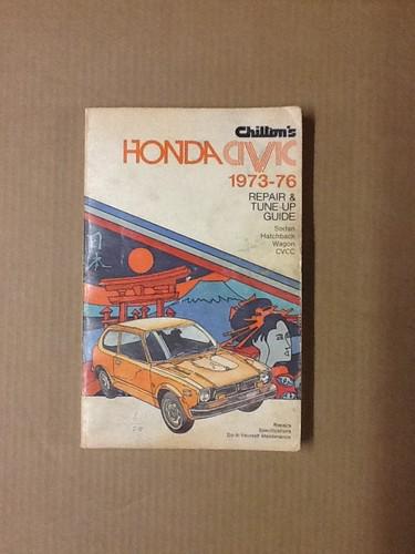  vintage honda civic service, maintenance, & repair manual 1973-1976 by chilton