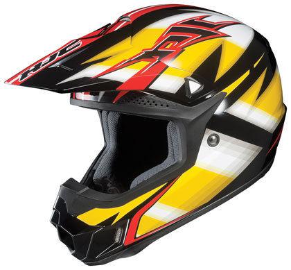 Hjc cl-x6 yellow spectrum motocross helmet md medium