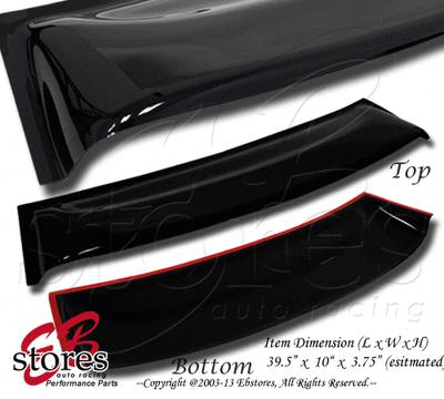 Roof windshield deflector rear visor sun guard lancer evo 8 viii 2001-2007 01-07