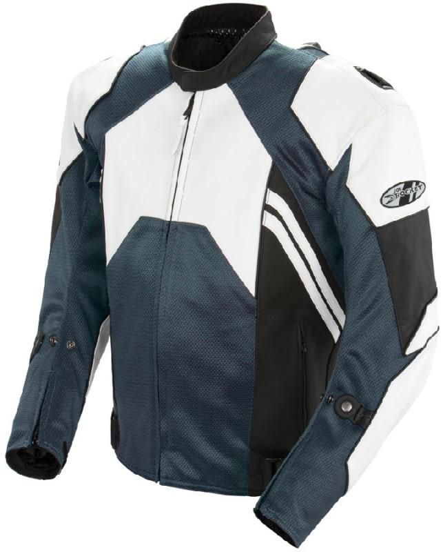 New joe rocket radar leather race jacket white size 48