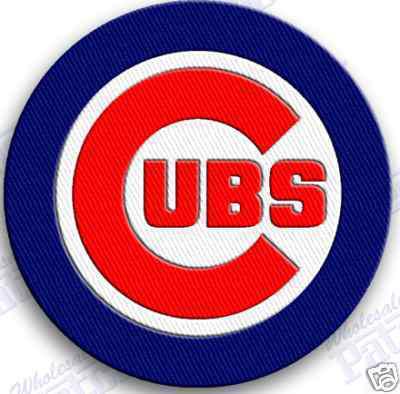 Chicago cubs iron on embroidery patch - 2.0 x 2.0 inches baseball . mlb patches