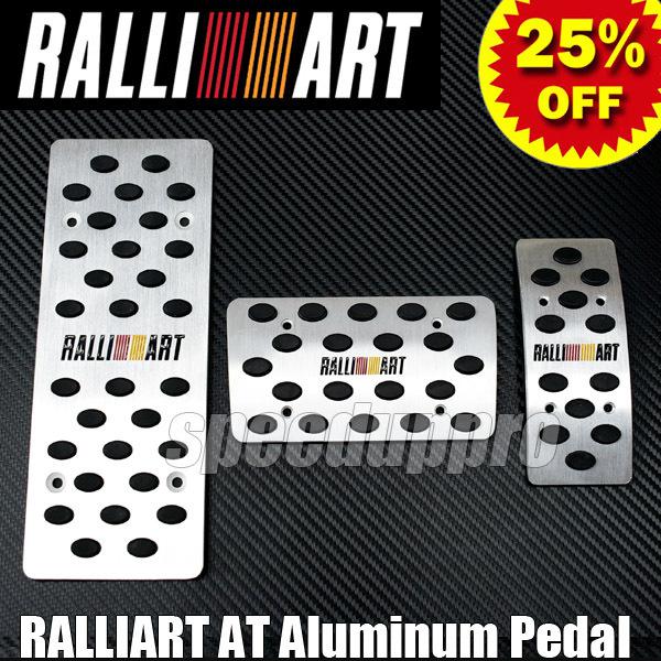 Mitsubishi ralliart aluminum pedals set evolution lancer pajero evo at 3pcs a