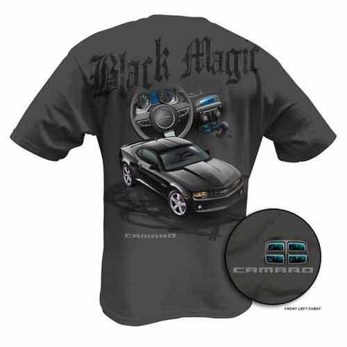 Camaro black magic tee t-shirt charcoal color