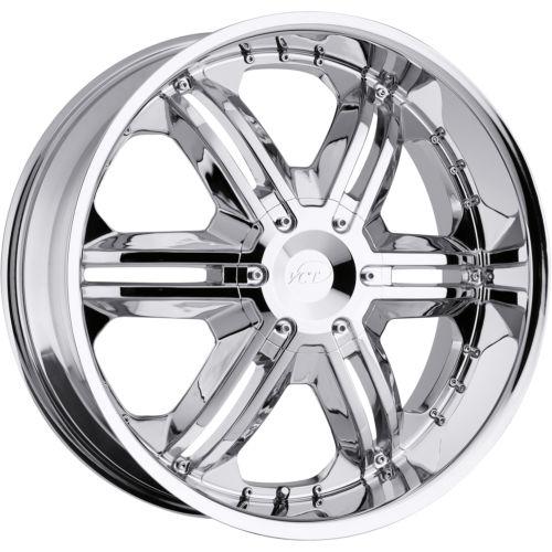 22x9 chrome vct corleone wheels 5x5 5x135 +15 gmc c-1500 pickup yukon 5lug