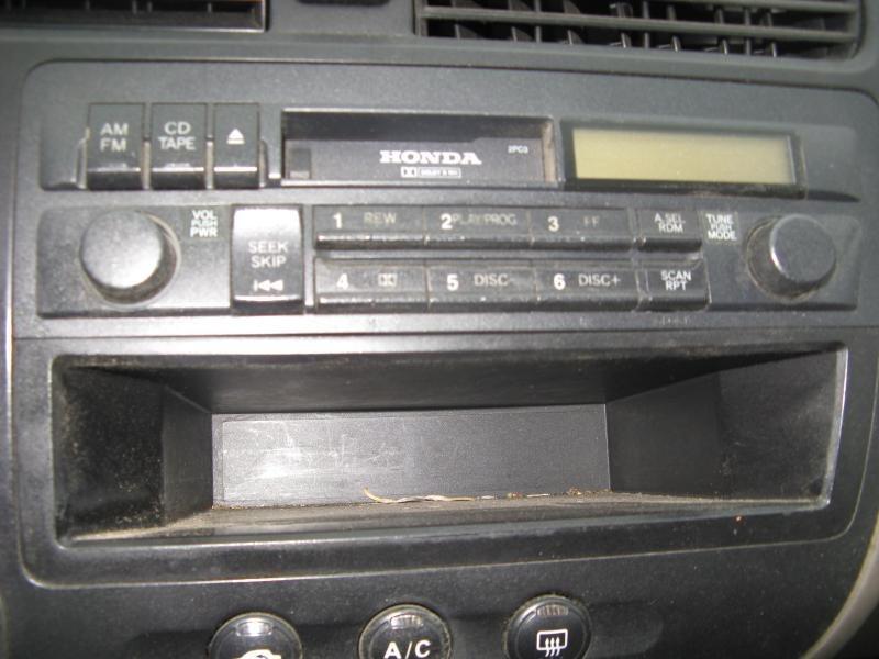 01 02 honda civic audio equipment am-fm-cassette player radio stereo
