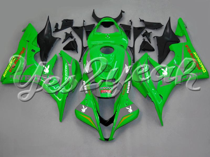 Injection molded fit 2007 2008 cbr600rr 07 08 green black fairing zn1039