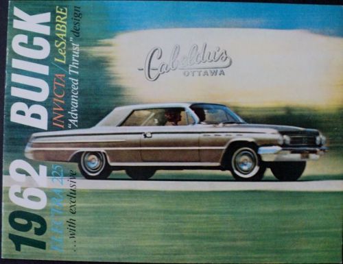 1962 buick electra 225 invicta lesabre canadian sales brochure