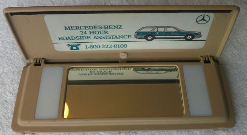 Mercedes r107 w124 300e - w201 190e w126 sel sun visor mirror insert lid / tan