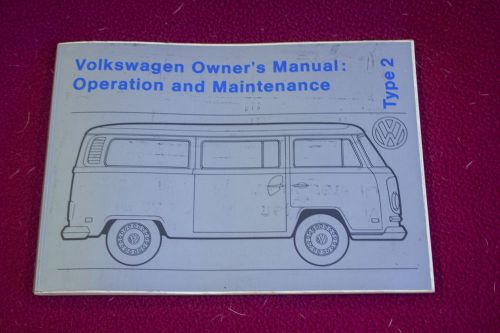 1972 nos volkswagen bus type ii owners manual