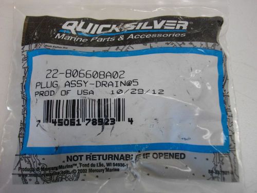 Mercuiser mercury quicksilver drain plug pack of 5 22-806608a02 manifold